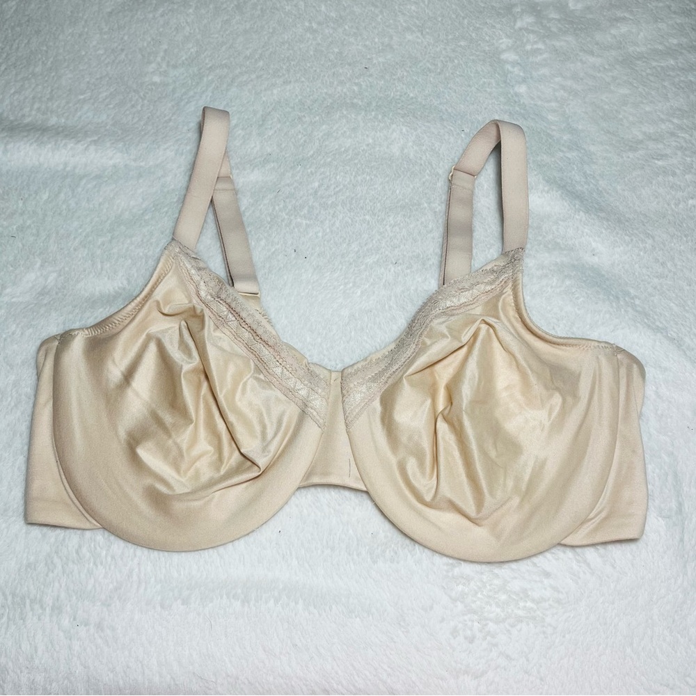 Wacoal Tan Full Coverage Bra with Adjustable Straps Sz 38D